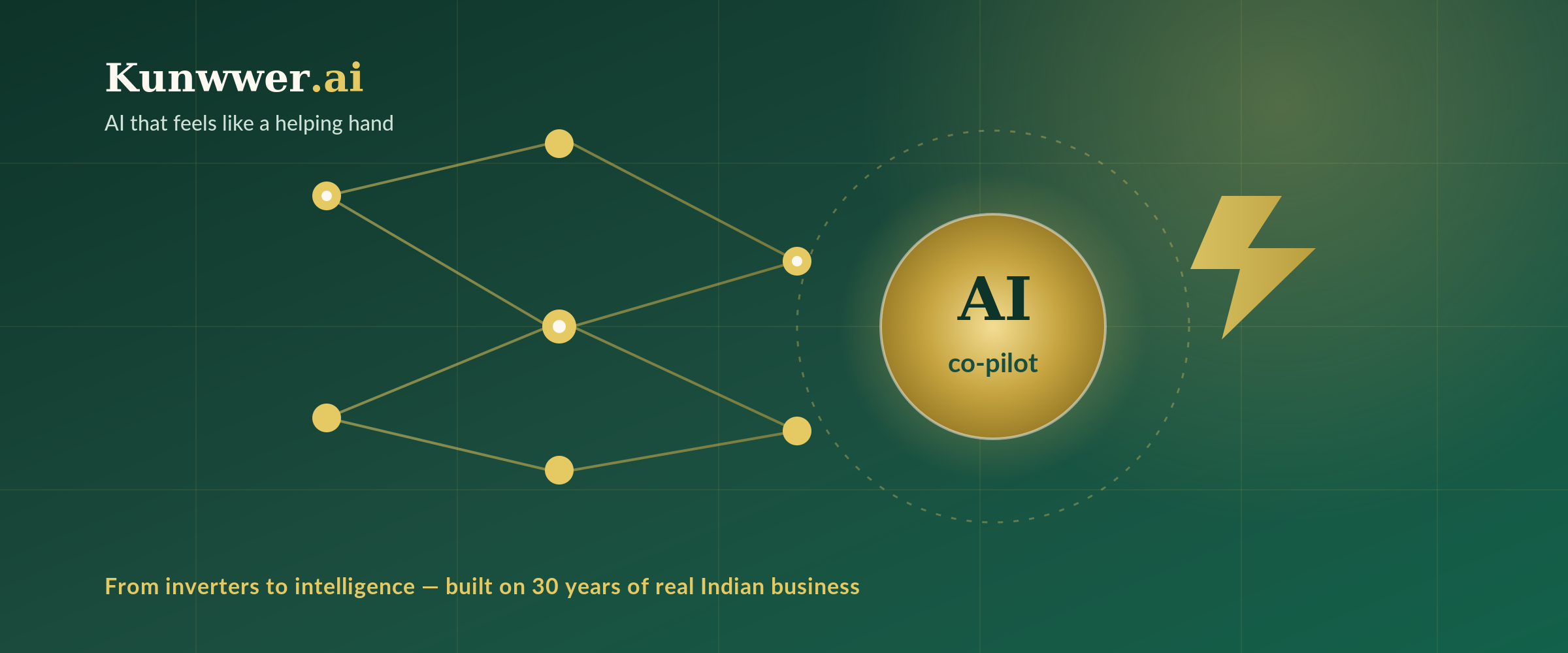 Kunwwer.ai — an AI co-pilot for Indian founders, founded by Kunwer Sachdev, the Inverter Man who became the Solar Man of India